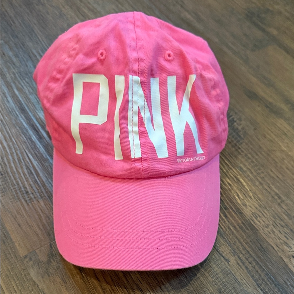 Victoria's Secret Pink Hat with White Lettering
